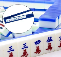 Supports de Mahjong en Bois à Bords Festonnés Multicolores, Lot de 4, Supports Durables pour Tuiles de Mahjong Américain, Remplacement pour Jeu de Mahjong Américain