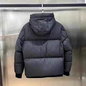 แจ็กเก็ตขนเป็ดบางเข้ารูปสำหรับผู้ชายเสื้อกันหนาวมีฮู้ดผ้าขนห่านสีขาวอบอุ่นมีสไตล์ลำลองวัสดุผ้าใบกันความร้อน - Product Image 5