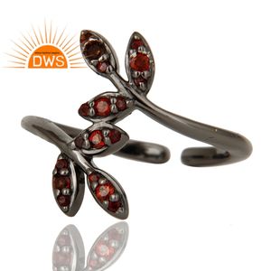 Anillo ajustable de piedras preciosas de granate Natural de plata de ley más vendido, joyería personalizada para mujer, regalo para ella - Product Image 3