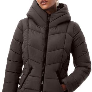 Chaqueta acolchada de invierno unisex de camuflaje de marca personalizada con relleno de poliéster impermeable y transpirable - Product Image 3