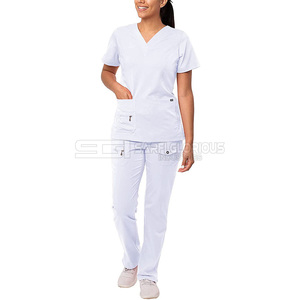 Uniforme Médico de Verano para Hospital, Conjunto de Uniforme de Enfermera, Uniforme Médico de Algodón Puro para Mujer - Product Image 2