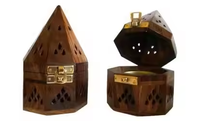 Brûleur d'encens indien en bois de santal Bakhoor, écologique, de haute qualité, toutes saisons, avec logo personnalisé, artisanat en forme de croissant, best-seller