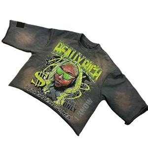 Camiseta Personalizada de Manga Corta para Hombre y Mujer, Estilo Punk Rock Hip Hop, Impresión en Serigrafía, 100% Algodón Orgánico Transpirable, Corte Regular - Product Image 4