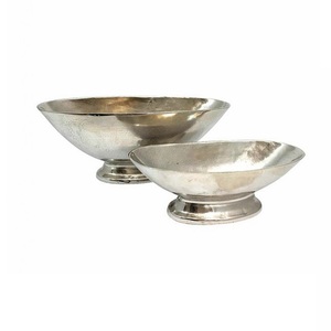 Juego de proveedor mayorista de dos ensaladeras de frutas diseño personalizado mesa de cena comida servir tazón de metal mejor calidad - Product Image 1