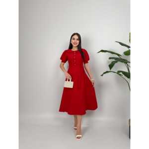 Robe midi confortable pour bébé avec col et ceinture 2111 - Product Image 6