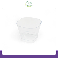 Énorme demande Boîtes carrées en plastique NP PS 14 PS jetables de 125ml de qualité alimentaire et sans BPA pour la boulangerie et la restauration à bas prix