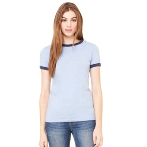 เสื้อยืดผ้าใบเบลล่า6050เบลล่าสีฟ้าเข้มสำหรับผู้หญิงเสื้อยืดเสื้อยืดแขนสั้นระบายอากาศได้ดี - Product Image 1