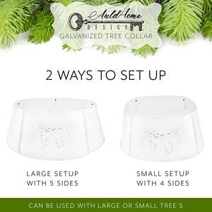 Target World Dernier anneau d'arbre de Noël Collier d'arbre en métal avec base de 30 pouces de diamètre Anneau d'arbre galvanisé pour décor de vacances - Product Image 3