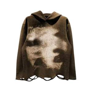 เสื้อฮู้ดซักแบบสวมหัวสำหรับผู้ชายเสื้อมีฮู้ดโอเวอร์ไซส์ซักซักลายสไตล์วินเทจ - Product Image 3