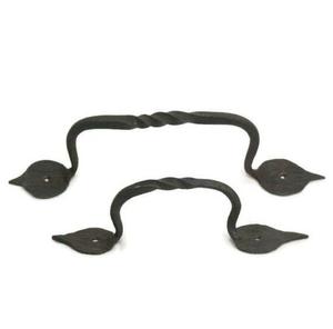 Manija de Puerta de Hierro Forjado Ecológica con Acabado Negro, Perfecta para Decoración de Hogares, Hoteles, Escuelas y Villas - Product Image 2