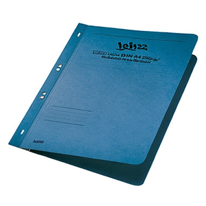 Leitz DIN <b>A4</b> 250g/m Recycled Manila Cardboard Blue Eyelet Binder File <b>Folder</b> - Product Image 3