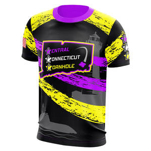 Maillots de football France pour hommes 100% coton tissé imprimé sur mesure avec technique de sublimation de cornhole de softball respirant - Product Image 5