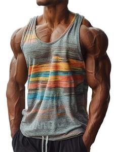 Camisetas sin mangas gráficas nuevas para hombre, moda informal de verano sin mangas, chaleco estampado 3D, camisetas deportivas holgadas de secado rápido con cuello redondo - Product Image 6