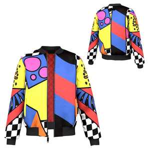 2024 nouvelle mode Streetwear imperméable hommes Sublimation Bomber veste vente directe d'usine Logo personnalisé plaine fermeture éclair Bomber veste - Product Image 1