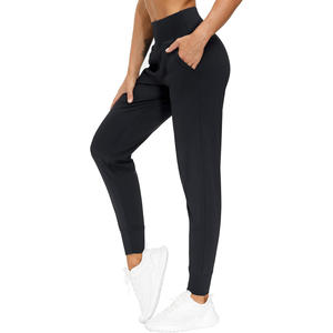 Pantalon de jogging ample personnalisé avec logo, taille haute, en molleton pour femme, respirant, style hip-hop avec décoration en dentelle pour l'hiver - Product Image 2