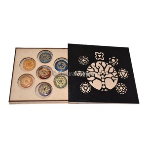 Acheter en ligne de l'artisanat en pierre semi-précieuse Arbre de vie Boîte cadeau en pierre chakra pour bijoux et emballage cadeau - Product Image 3