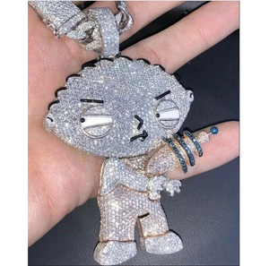 5.00Ct Round Cut 14k White Gold Plated Real Moissanite <b>Pendant</b> Clean Minimalist Vintage Style with Maximum Fire Character Charm - Product Image 4