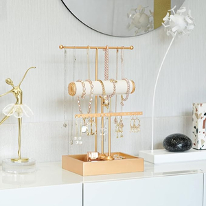 High Quality Luxury Metal Necklace Stand Modern Design Customizable Size & Color Carton Packing Wholesale Price - Product Image 2