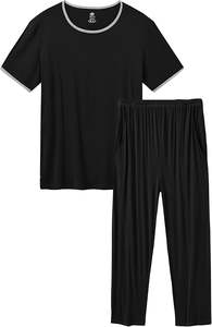 Ensemble de peignoirs de nuit unisexes en tissu éponge thermique respirant, taille plus, léger, doux, séchage rapide, chemise de détente, pantalon long, 100% coton - Product Image 5