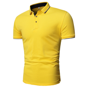 Camiseta de Polo de manga corta informal de verano para hombre de alta calidad, camisetas de Golf de punto transpirables, logotipo personalizado, Solid Business Go - Product Image 5