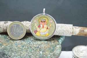 จี้เงินพระพิฆเนศ925ดีไซน์ทำด้วยมือพร้อมกรอบสีเงินสำหรับงานหมั้นงานแต่งงานงานวันครบรอบ - Product Image 6