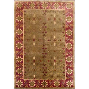 Alfombra india anudada a mano única en su tipo, de 8'2 x 5'6'' - Product Image 1