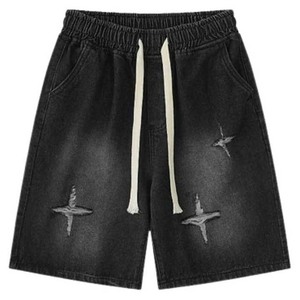 Hommes été décontracté Streetwear basket-ball entraînement unisexe français éponge coton lavé à l'acide Shorts sueur Gym Shorts pour hommes - Product Image 1
