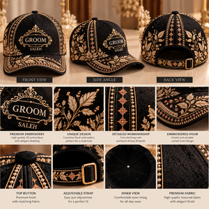 Custom <b>Wedding</b> Party Caps <b>for</b> <b>Men</b> Embroidered Groom <b>Hats</b> Personalized Groomsmen Headwear <b>Wedding</b> Ceremony AccessoriesCustom Wedd - Product Image 6