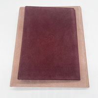 Couverture de menu en cuir véritable pour restaurant A5/A4 sur mesure