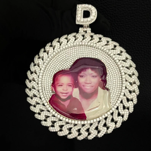 Colgante Hip Hop Personalizado con Moissanita y Baño de Oro, Estilo Iced Out, para Joyería Masculina de Moda, Plata de Ley 925 - Product Image 2