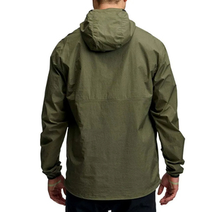 Chaqueta Cortavientos de Alta Calidad para Hombre, Estilo Anorak con Media Cremallera, Personalizable, con Capucha, de Nailon - Product Image 2