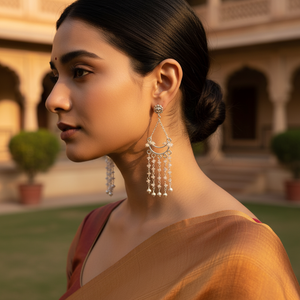 "Gold Plated <b>Boho</b> Diamond Geometric Drop Earrings <b>for</b> Women's <b>Wedding</b> & Party Gifts" - Product Image 1