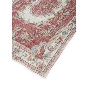 Tapis en laine noué à la main de grande taille, motif médaillon rouge et orange, pour salon, couloir rectangulaire - Pae-2290 - Product Image 2