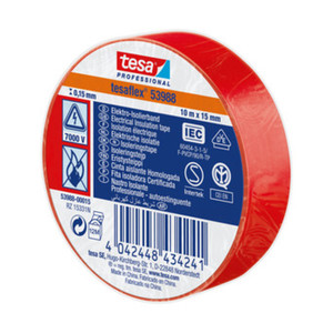 NASTRO ISOLANTE CERTIFICATO ROSSO MM.15(MT.10) - Product Image 1