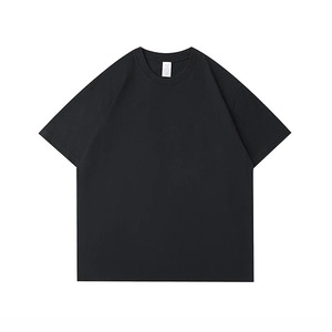 Camisetas de verano de alta calidad para hombre Camiseta de manga corta de algodón pesado con cuello cómodo de color blanco sólido Suelto - Product Image 5