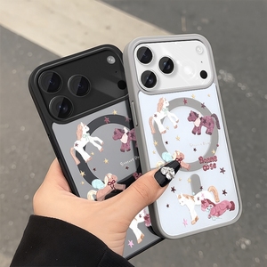 Custodia Magnetica per iPhone 11 a 17 Pro Max in TPU Morbido con Design Floreale Bianco, Unisex - Product Image 3