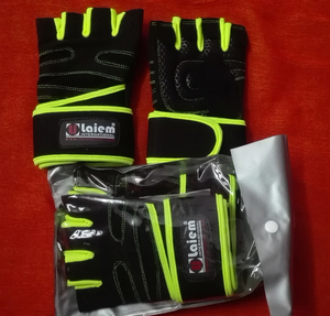 Laiem International Unisex Leather Half <b>Finger</b>/Fingerless Lightweight Gloves for Fitness Exercise Weightlifting Workout Gym - Product Image 5