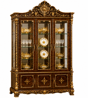 Ensemble de salle à manger Baroque Fusion 10 places avec détails dorés, table console, table et chaises de style Maharaja prestigieux