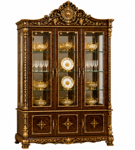 Baroque Fusion 10-Seater <b>Dining</b> Set with Gold Detailing With Console <b>Table</b> Prestigious Maharaja Style <b>Dining</b> <b>Table</b> & Chairs Set - Product Image 3