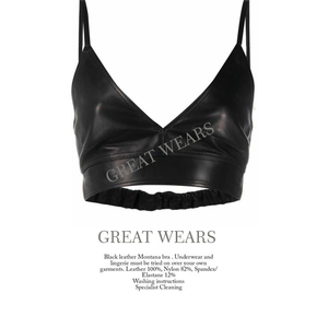 Lencería caliente Sujetador de cuero para mujer Botón exótico Halter PVC Bralette Tops Novedad Disfraces Ropa de dormir Pornos Stage Bra - Product Image 1