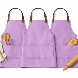 Babero de Cocina de Alta Calidad, Ajustable, de Lona de Algodón, Resistente al Agua, sin Mangas, con Elegantes Tirantes Cruzados en la Espalda - Product Image 1