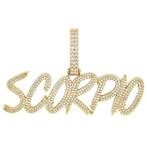 Collier pendentif en or jaune massif 14 carats avec diamant de laboratoire taille brillant classique, certifié, unisexe, cadeau - Product Image 1