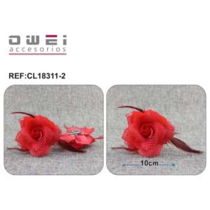 Handmade 5cm Metal BOW Clip Satin Polyester Ribbon Hairpins <b>Cute</b> Cartoon Christmas Style for Girls Featuring Pretty Sweet - Product Image 1