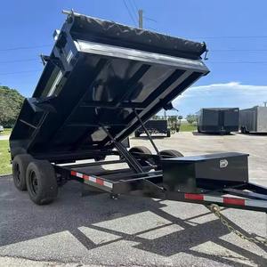 Remolque de descarga hidráulica de servicio pesado duradero 4x4 10-40 toneladas Opciones de engranajes de capacidad para uso agrícola Remolque de garantía de 2 años - Product Image 5