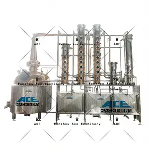 Mesin penggilingan alkohol minuman Modular multifungsi/penyuling minyak esensial pembuatan anggur alkohol 500l