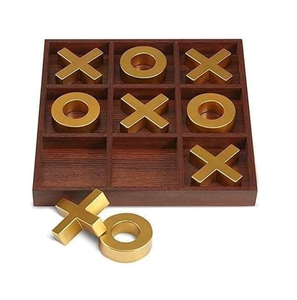 Gỗ Tic Tac Toe trò chơi hội đồng quản trị vui vẻ chiến lược Tic Tac Toe trò chơi hội đồng quản trị đơn giản với OX miếng với giá cả phải chăng sản xuất tại Ấn Độ - Product Image 4
