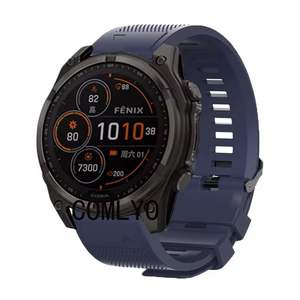 Prix du marché pour la nouvelle montre GPS multisports Fenix 8 47 mm AMOLED / OLED gris ardoise avec bracelet en silicone noir à vendre - Product Image 1