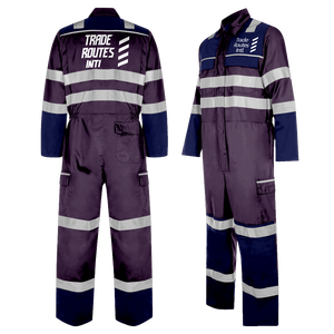 Ensemble de vêtements de sécurité réfléchissants personnalisés, imperméable, en polyester, avec salopette, chemise à boutons, col rond, vêtements de travail de protection pour le travail en extérieur - Product Image 3