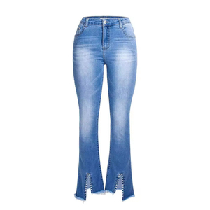 กางเกงยีนส์แฟชั่นผ้ายืดสำหรับผู้หญิงไซส์พิเศษเอวปานกลางทรงพอดีตัวลำลองสำหรับฤดูหนาว - Product Image 2