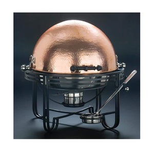 Plato de frotamiento de cobre puro con elegantes detalles de latón y estructura duradera hecha para uso en restaurantes o celebraciones familiares - Product Image 5